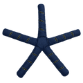 Jouet étoile de mer bleu marine avec 15 cachettes pour chien, vue à plat