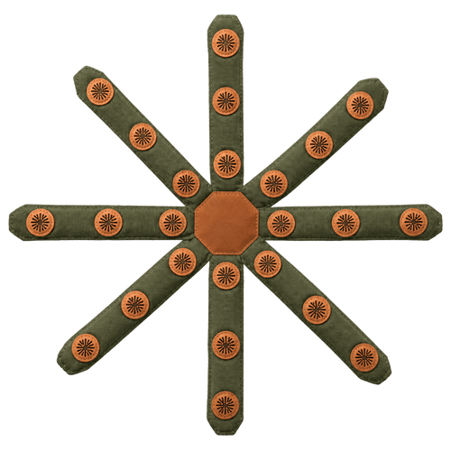 Jouet octopus kaki avec 24 cachettes pour chien, vue à plat